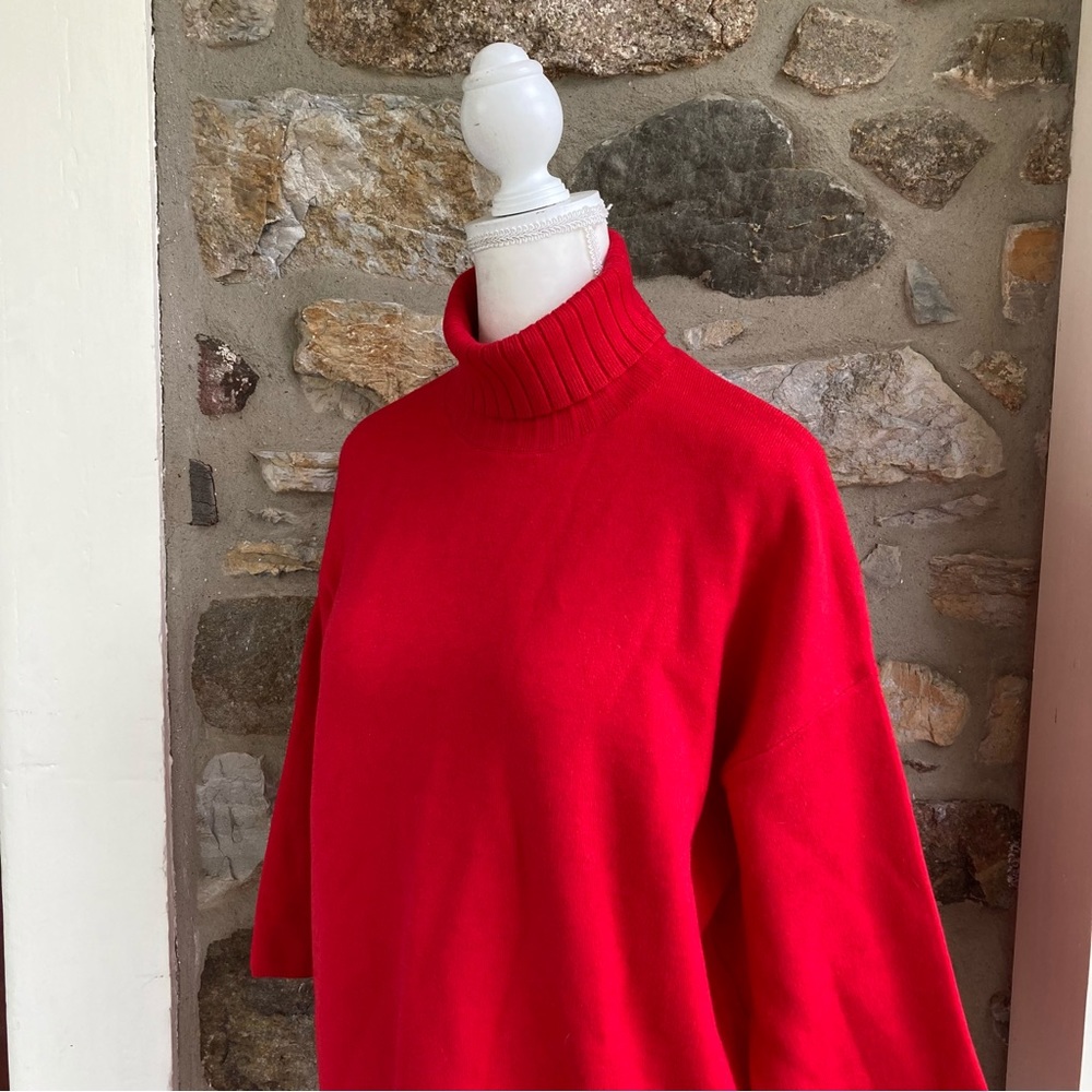 Pomander Place Tuckernuck Women's Red Vivianne Dress Turtleneck Mini MSRP $128 - Picture 9 of 16